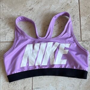 Nike Lavender Sports Bra with White Logo